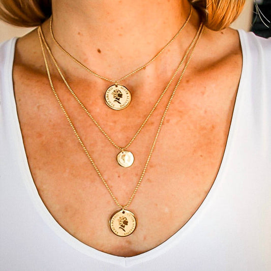 Kristalize Jewelry - Corbett Coin Layer Necklace