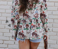2Flyco - Cowhand Things Tunic Top
