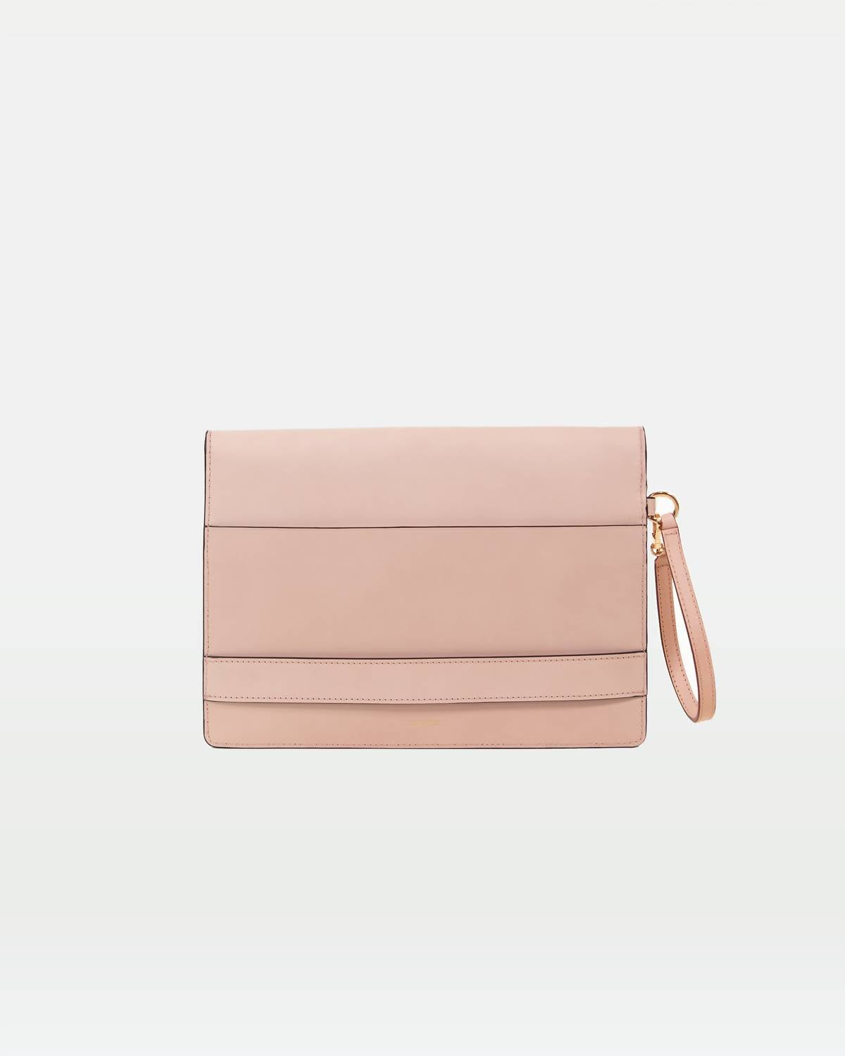 MODHER Women's Envelope Clutch Bag in blush pink - women's bag - alternate view