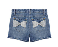 Tractr - Girl's Bow-back Denim Shorts