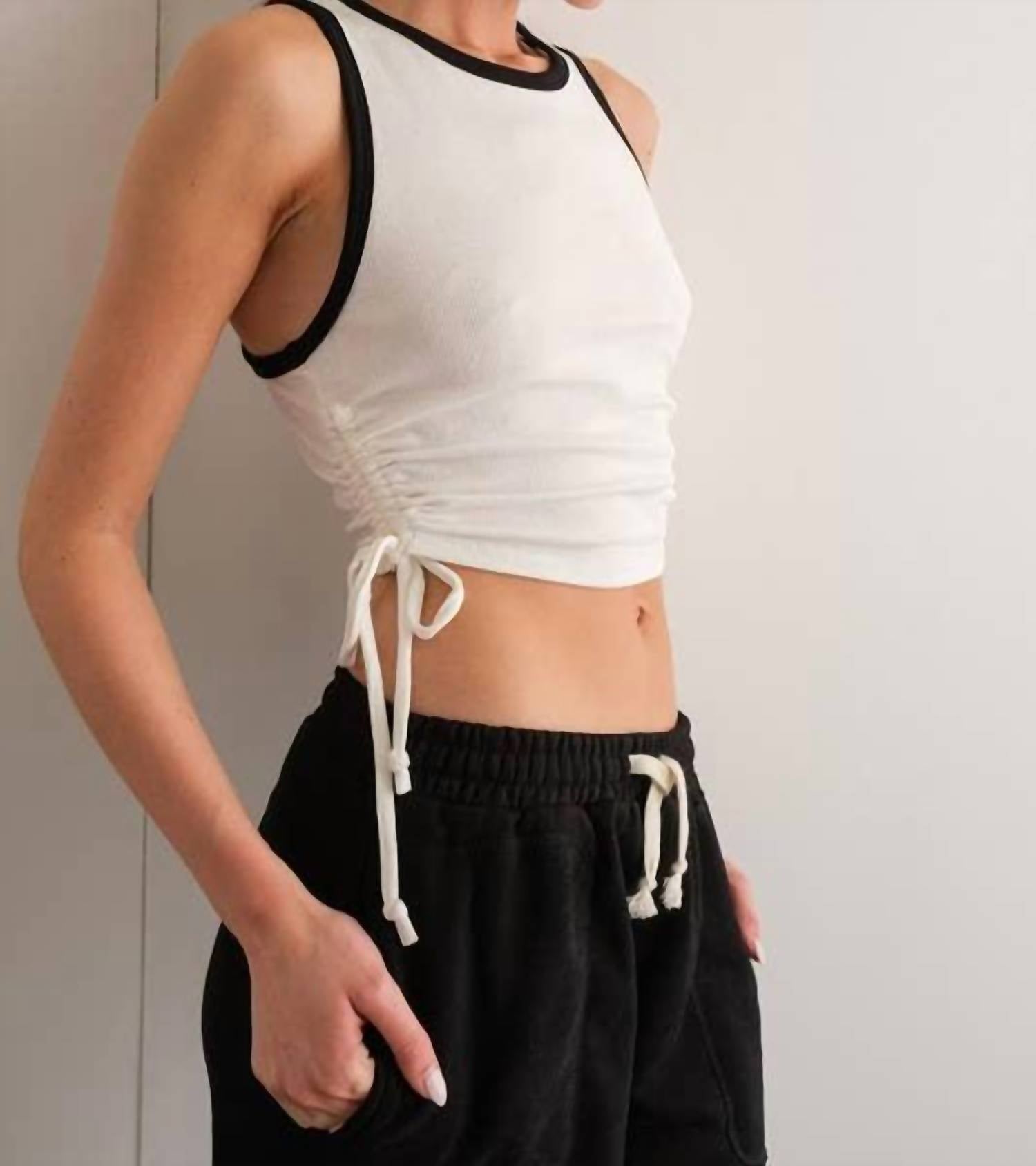 Papermoon - Kendall Side Tie Shirred Tank