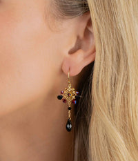 Holly Yashi Women's Valentina Drop Earrings in scarlet - women's jewelry - detail view