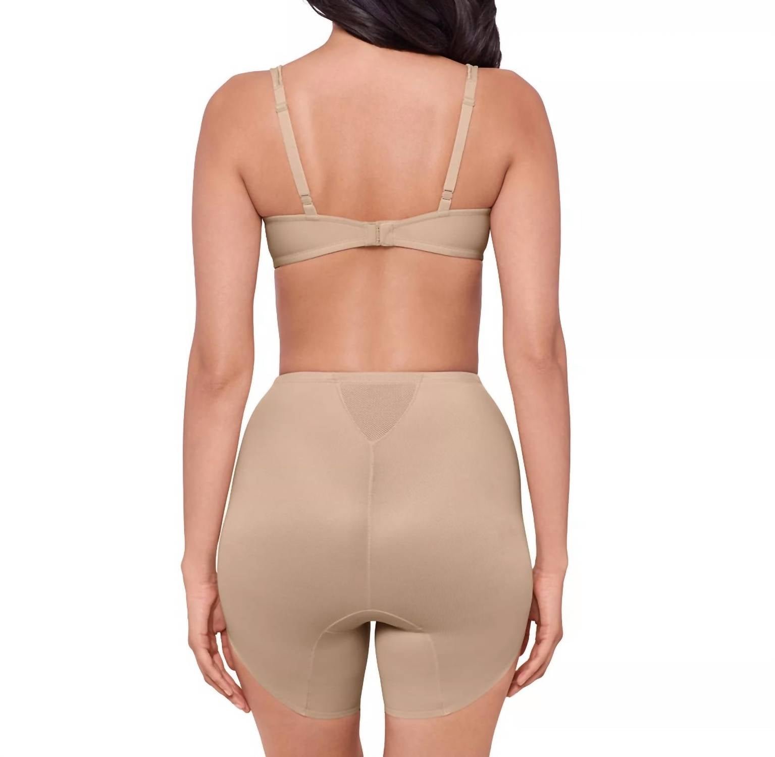 Miraclesuit Show Stopper Slanted Hem Shaping Short in beige - women's intimate - alternate view
