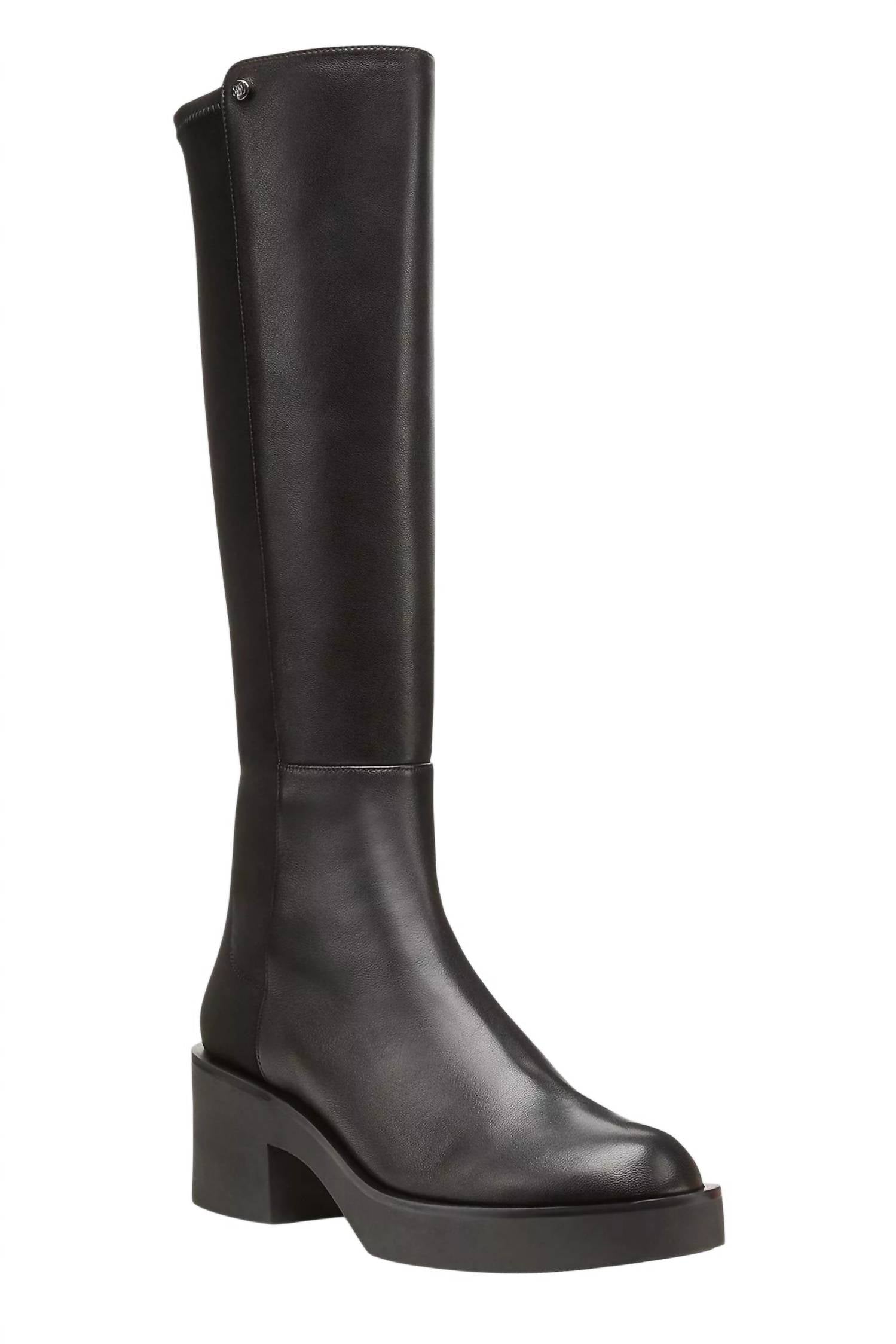 STUART WEITZMAN Women's Gotham Leather Knee-high Boots in black - women's shoe