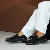 Aetrex Women's Chloe Slip On Loafers in black 1 - women's flats - view 8