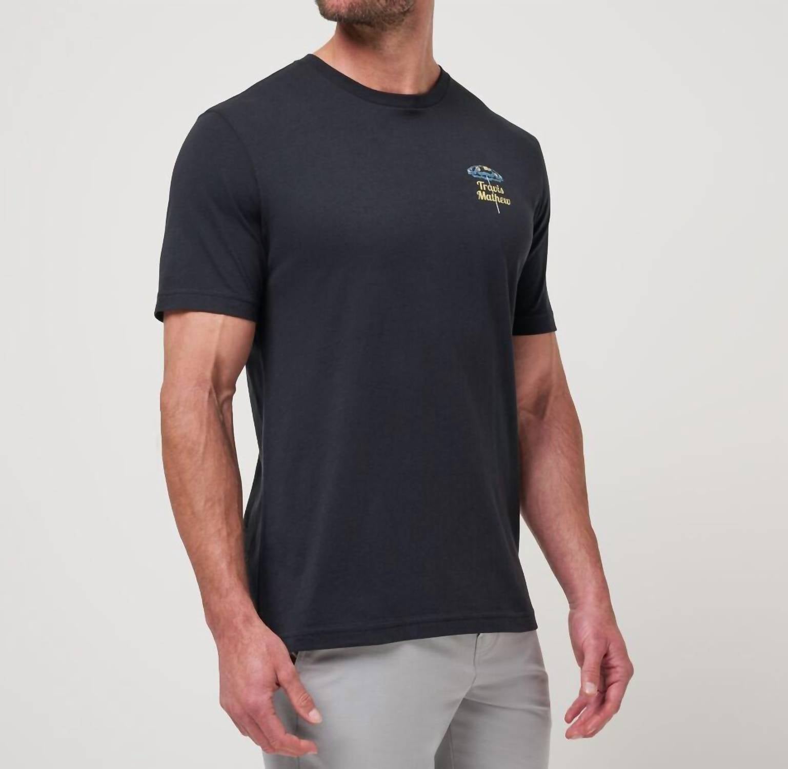 TravisMathew Vacation Home Short Sleeve Tee in black - men's t-shirt - alternate view