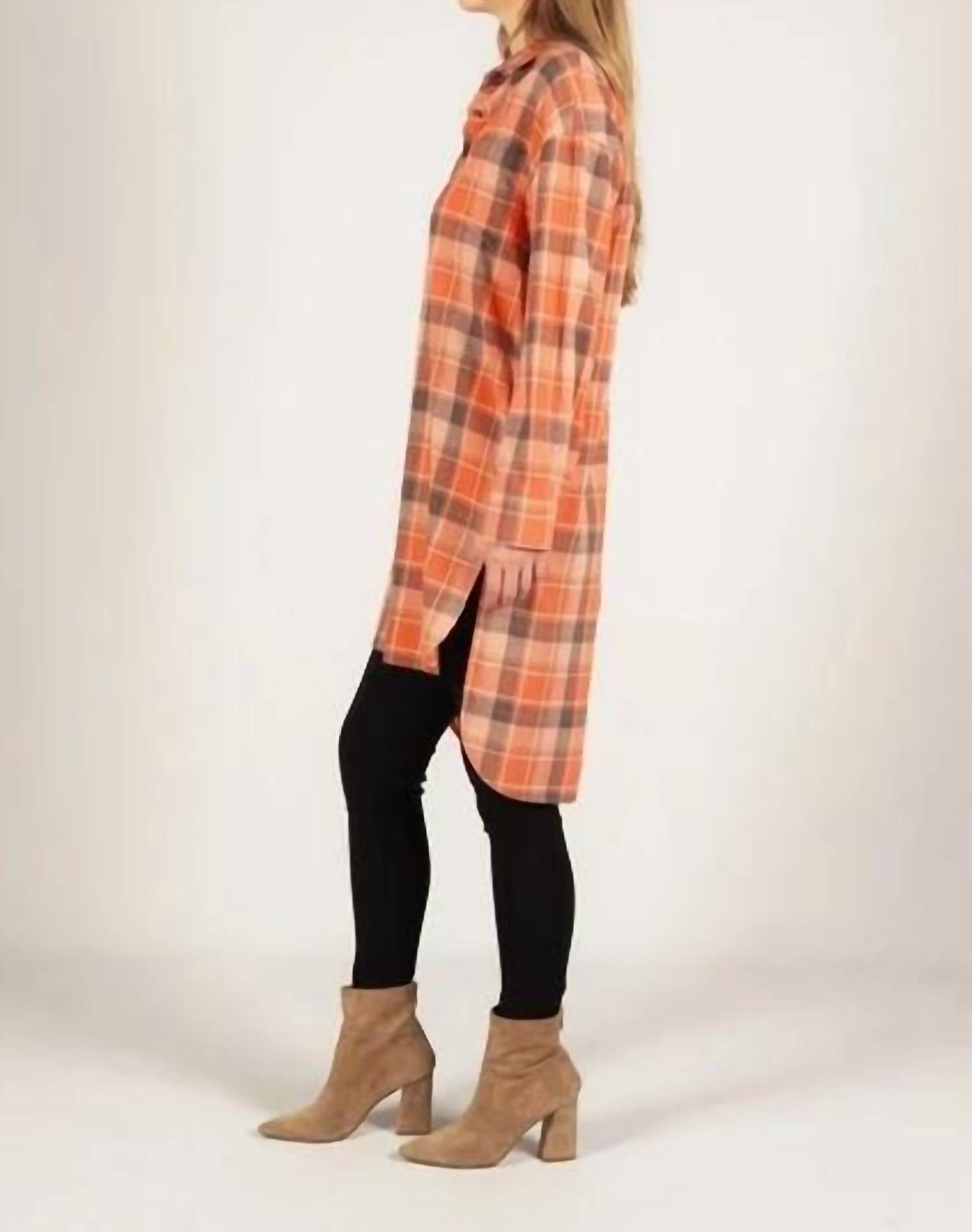 Before You Collection - Plaid Button Up Tunic