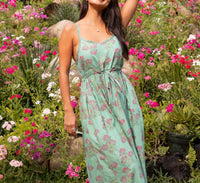 The Fox And The Mermaid - Hand-embroidered Amelia Midi Dress