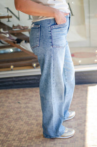 Risen - High Rise Ankle Wide-cuffed Jeans