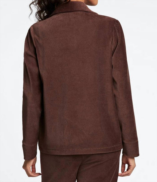 Foxcroft - Women's Sammy Plush Cord Long Sleeve Popover Sweater