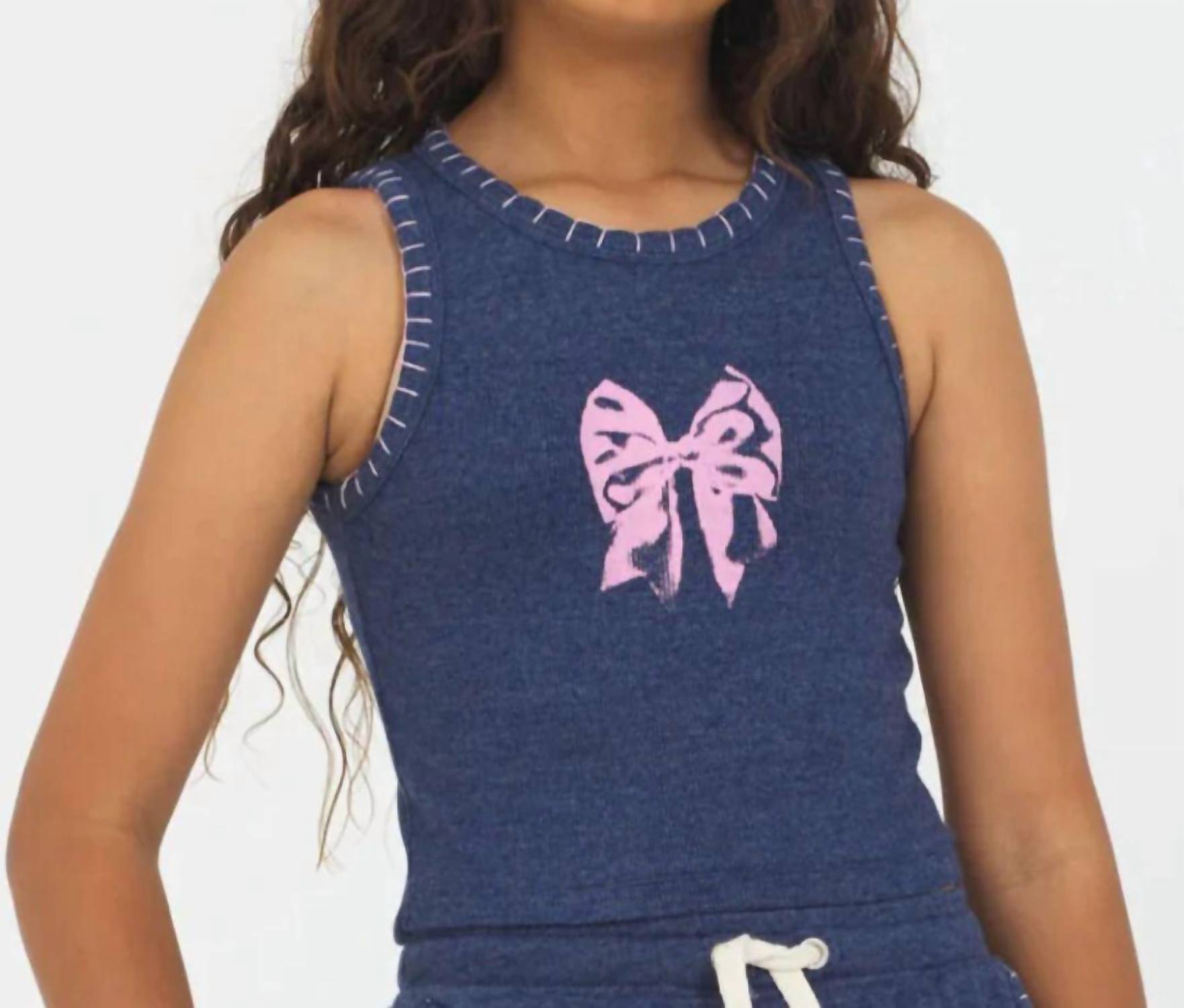 Vintage Havana - stitched bow tank top