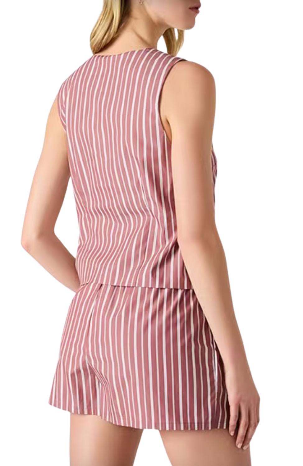 STEVE MADDEN Aliza Top in dusty brick - women's tank top - detail view