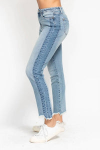 Judy Blue - High Waist Vintage Wash Side Panel Jeans