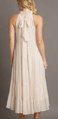 Umgee - Halter Neck Tiered Maxi Dress