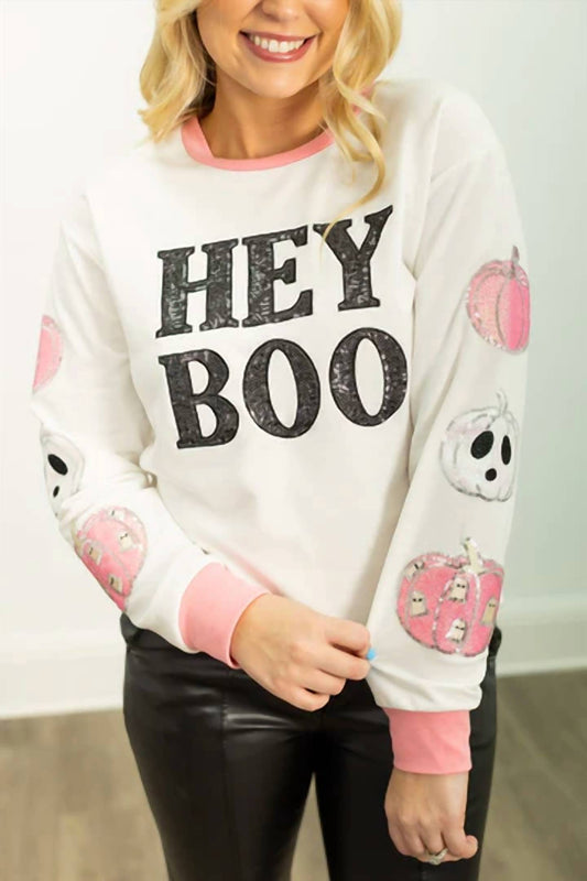 Grace + Emma - Hey Boo Long-Sleeve Top