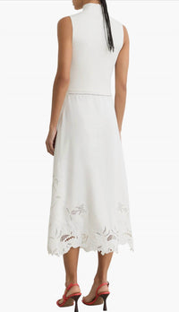 Reiss - Phoenix Knit Woven Midi Dress