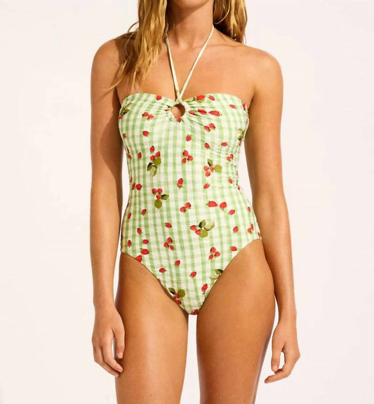 Seafolly - Beach Picnic Bandeau One Piece Swimsuit