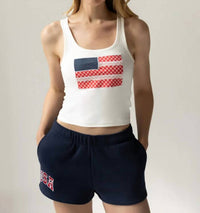 The Happy Camp3R - Lace Flag May Tank Top