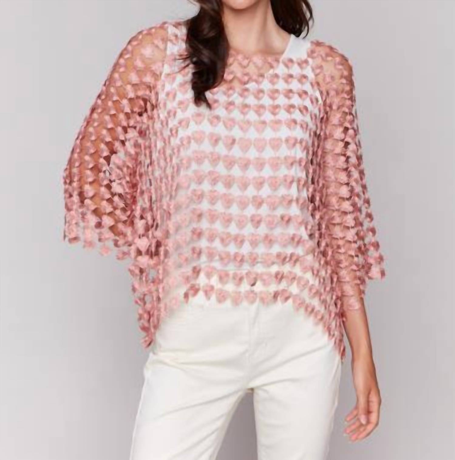 Charlie B - Crochet Heart Top