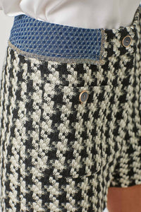 Mystree - C'est Femme Houndstooth Tweed Shorts