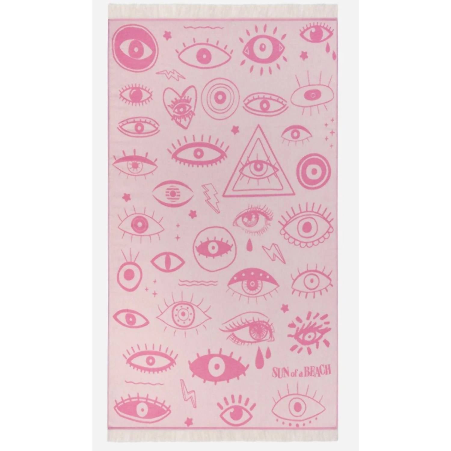 Sun Of A Beach - Electric Eyes Feather Beach Towel