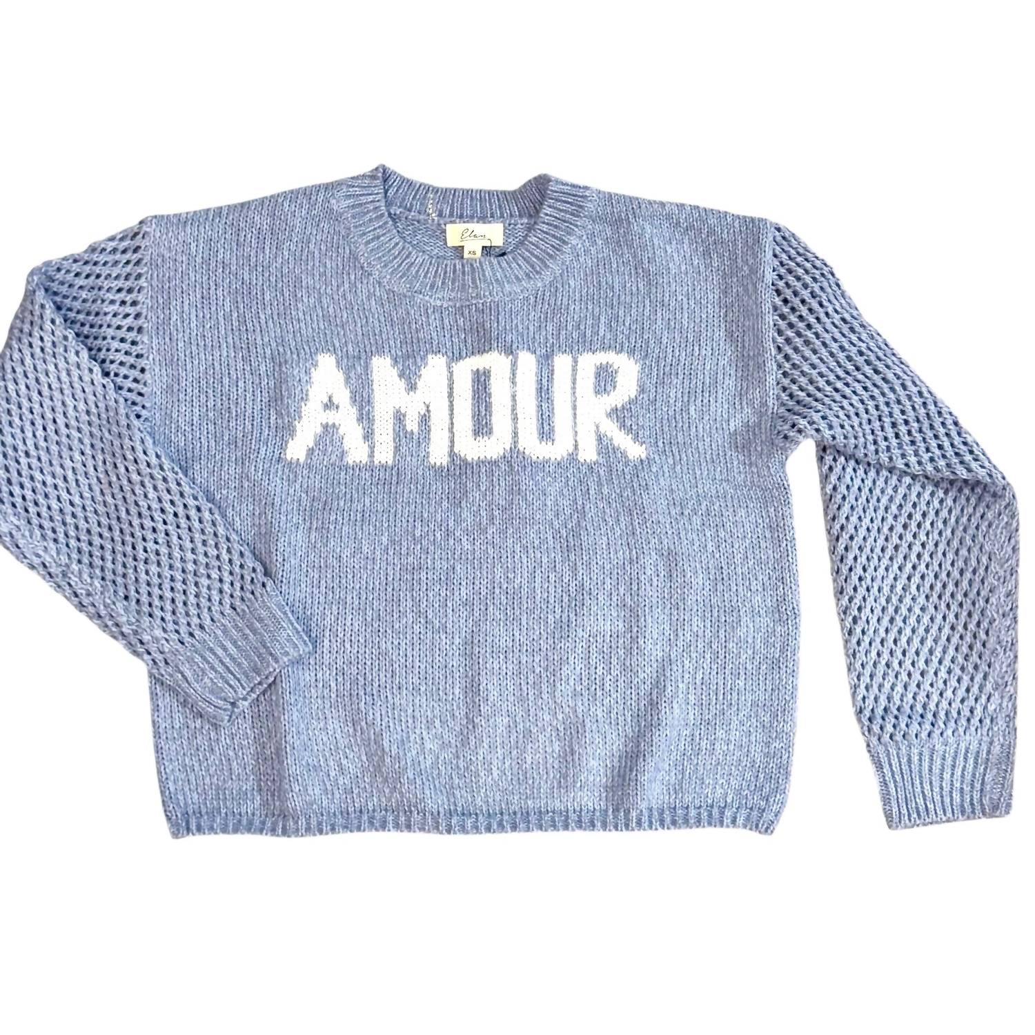 Elan - Holey Amour Crew Neck Sweater