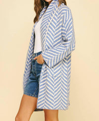 Pinch - Diagonal Stripe Pattern Cardigan