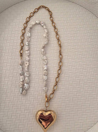 Harper Lace - Women's Ava Pearl Heart Pendant Necklace