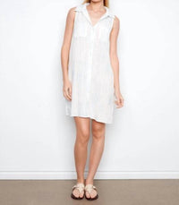 Charlie B - Sleeveless Bubble Cotton Shirt Dress