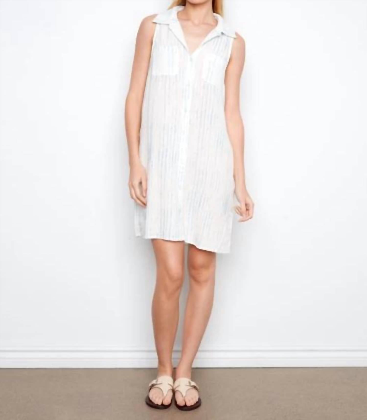 Charlie B - Sleeveless Bubble Cotton Shirt Dress
