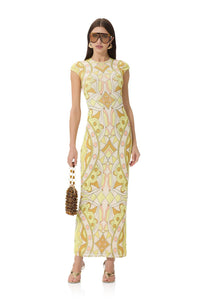 Afrm - Cody Geo Scarf Mesh Dress