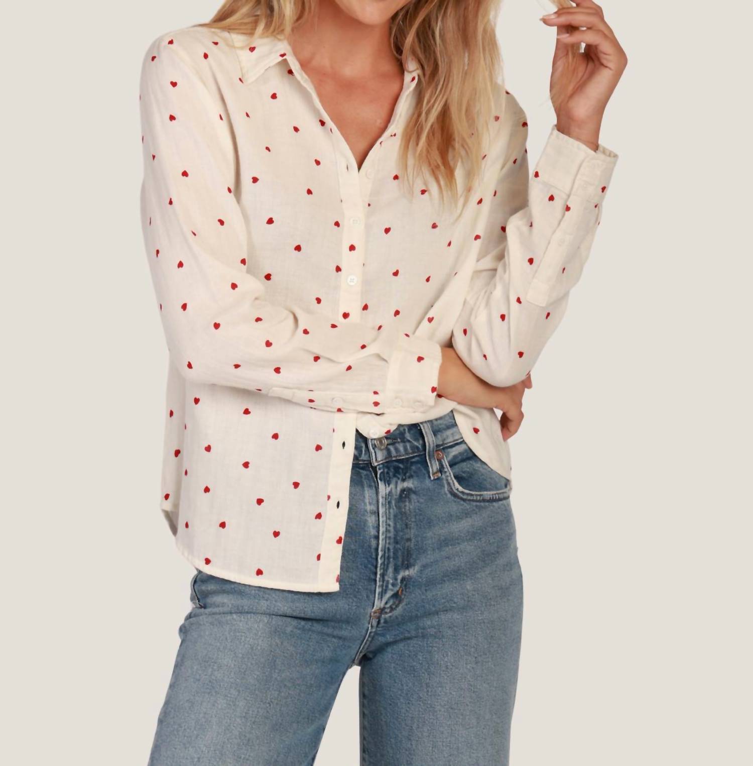 Dylan - Hearts Button Down Shirt