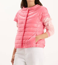 Tyler Boe Cap Sleeve Quilted Jacket in coral - women's jacket - view 4