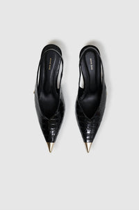 Anine Bing - Women's Nina Heels With Metal Toe Cap
