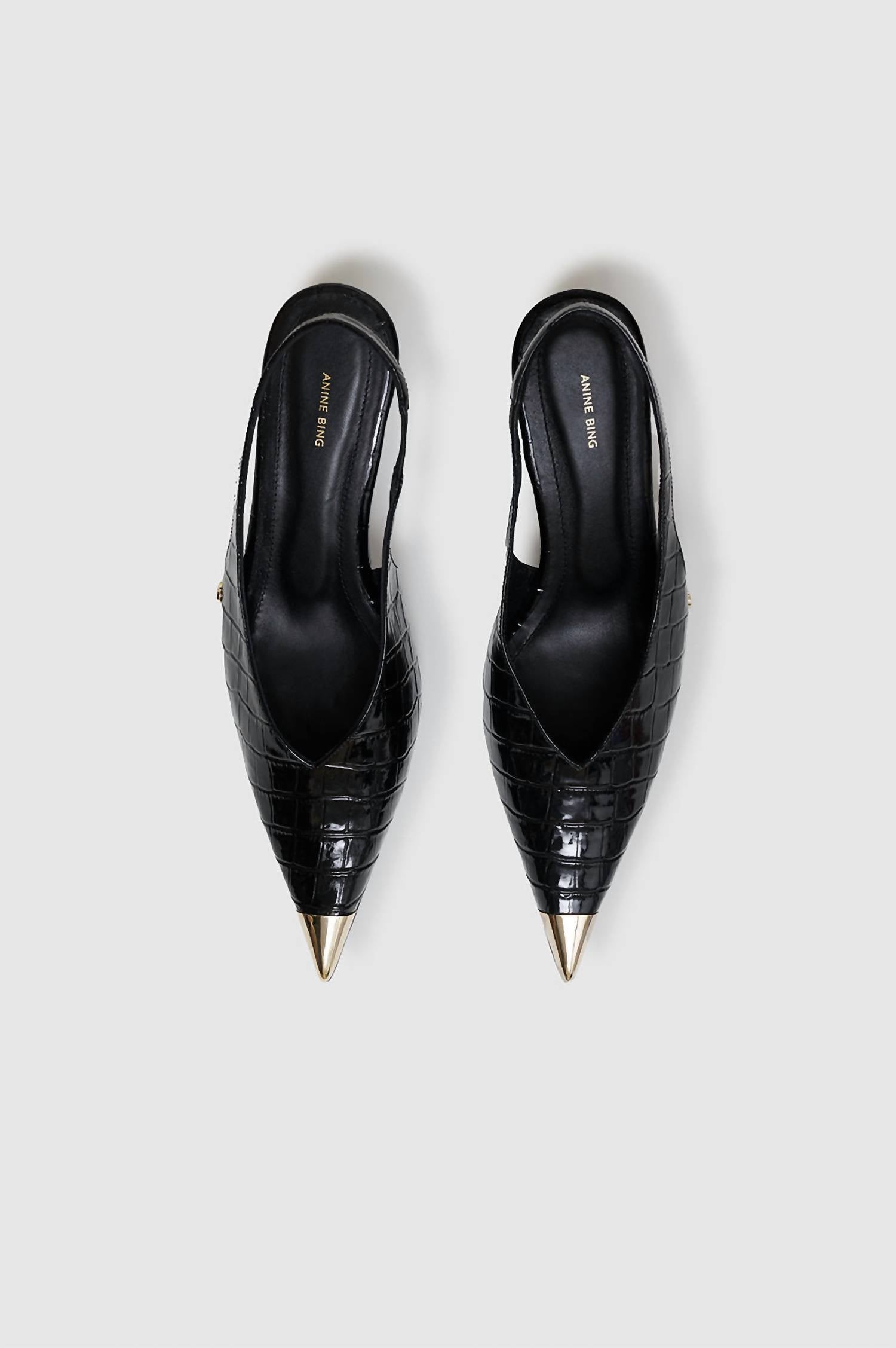 Anine Bing - Women's Nina Heels With Metal Toe Cap