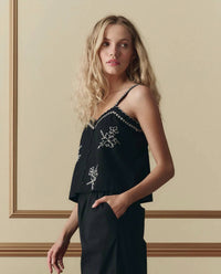 The Great. - Weekend Tank With Hanky Embroidery