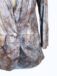 Burning Torch - Women's Distressed Leather Jacket