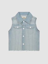 DL1961 - Kids' Manning Denim Vest in poolside - women's jacket - alternate view