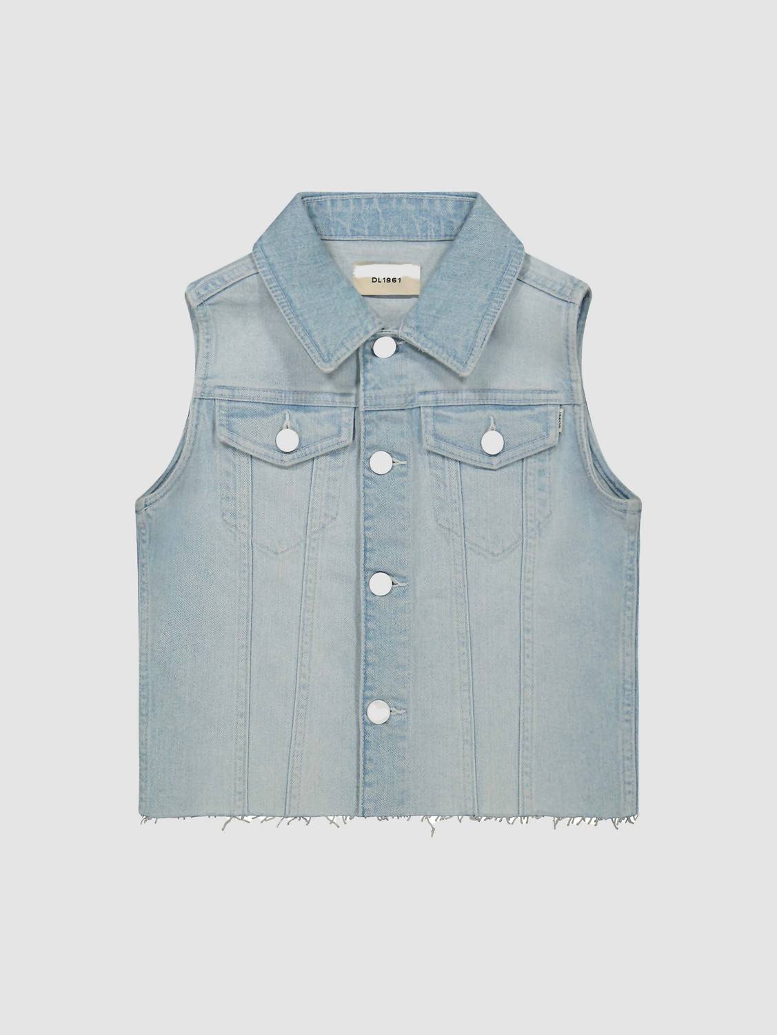 DL1961 - Kids' Manning Denim Vest in poolside - women's jacket - alternate view
