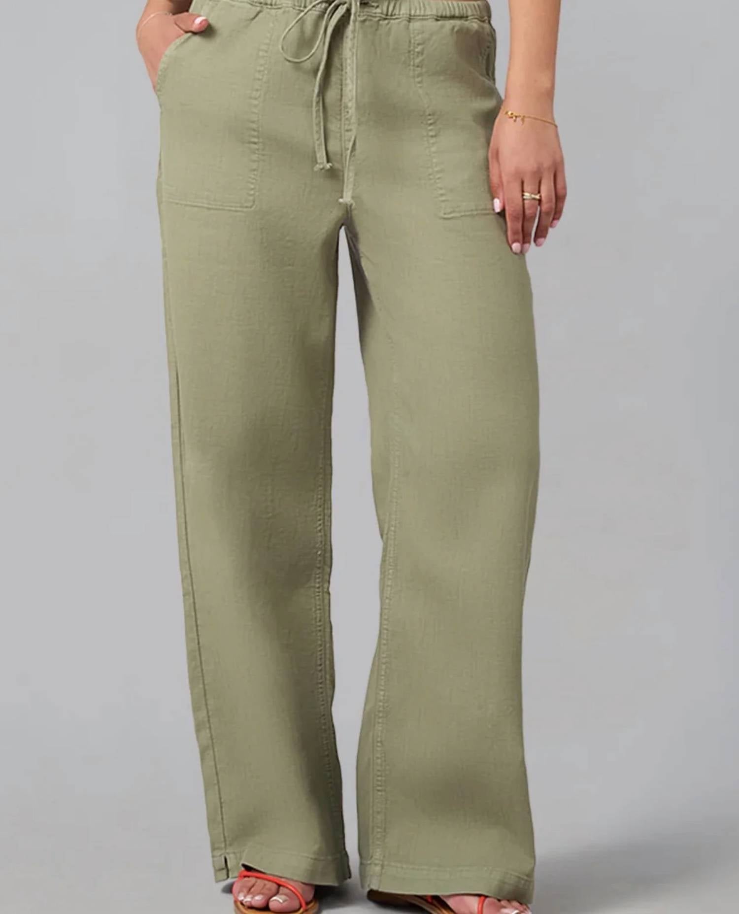 Lola Denim - Remy Drawstring Mid Rise Cotton Twill Trouser