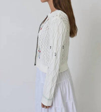 Central Park West - Jaden Floral Embroidered Cardigan