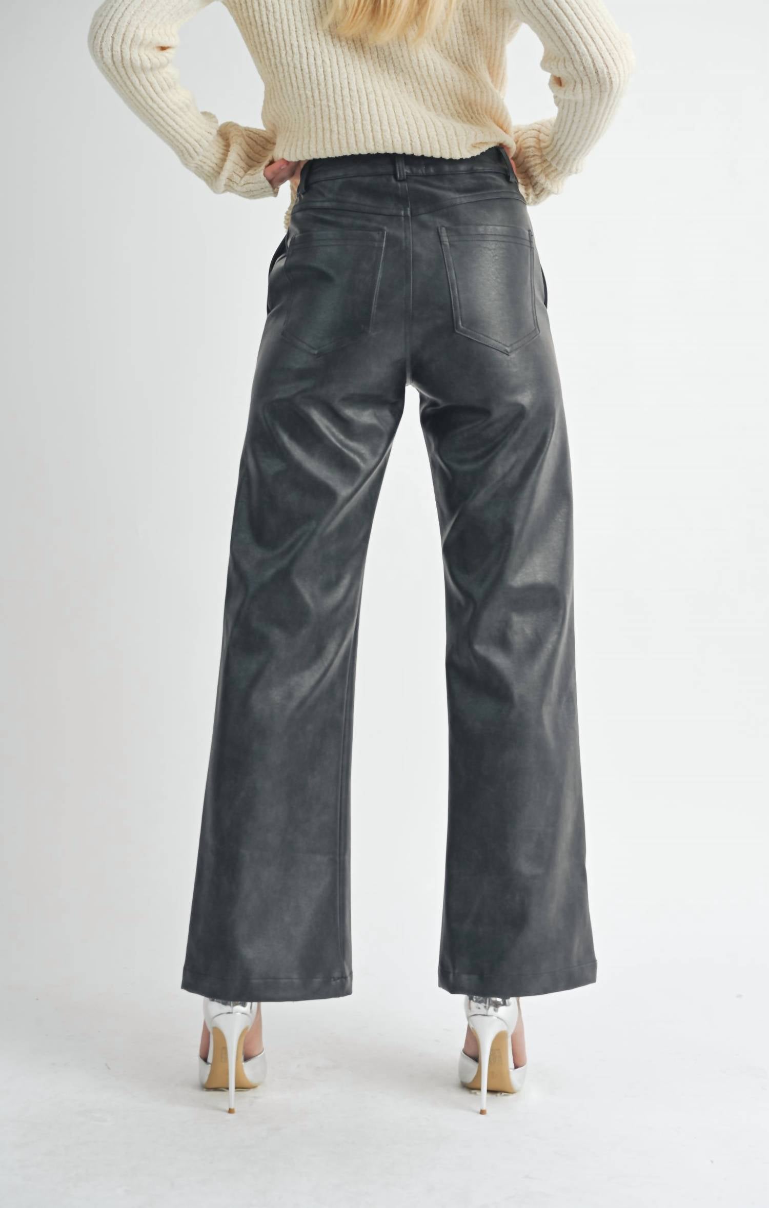 Sage The Label - Rebel Seamed Vegan Leather Pants