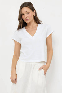 Lamade - Suri Deep V-neck Heavy Slub Tee