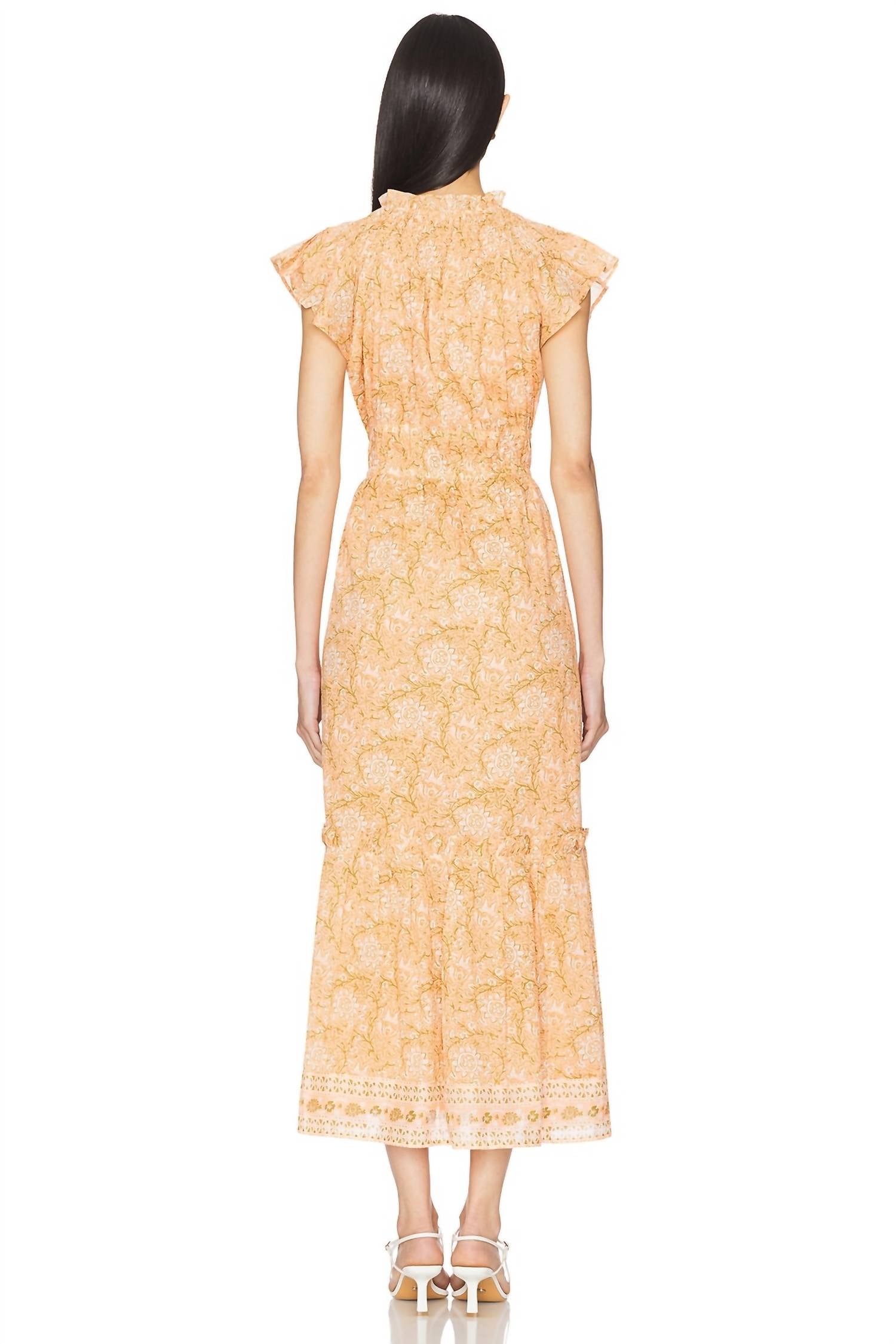 Cleobella Indira Ankle Dress in cecil blush print - women's dress - alternate view