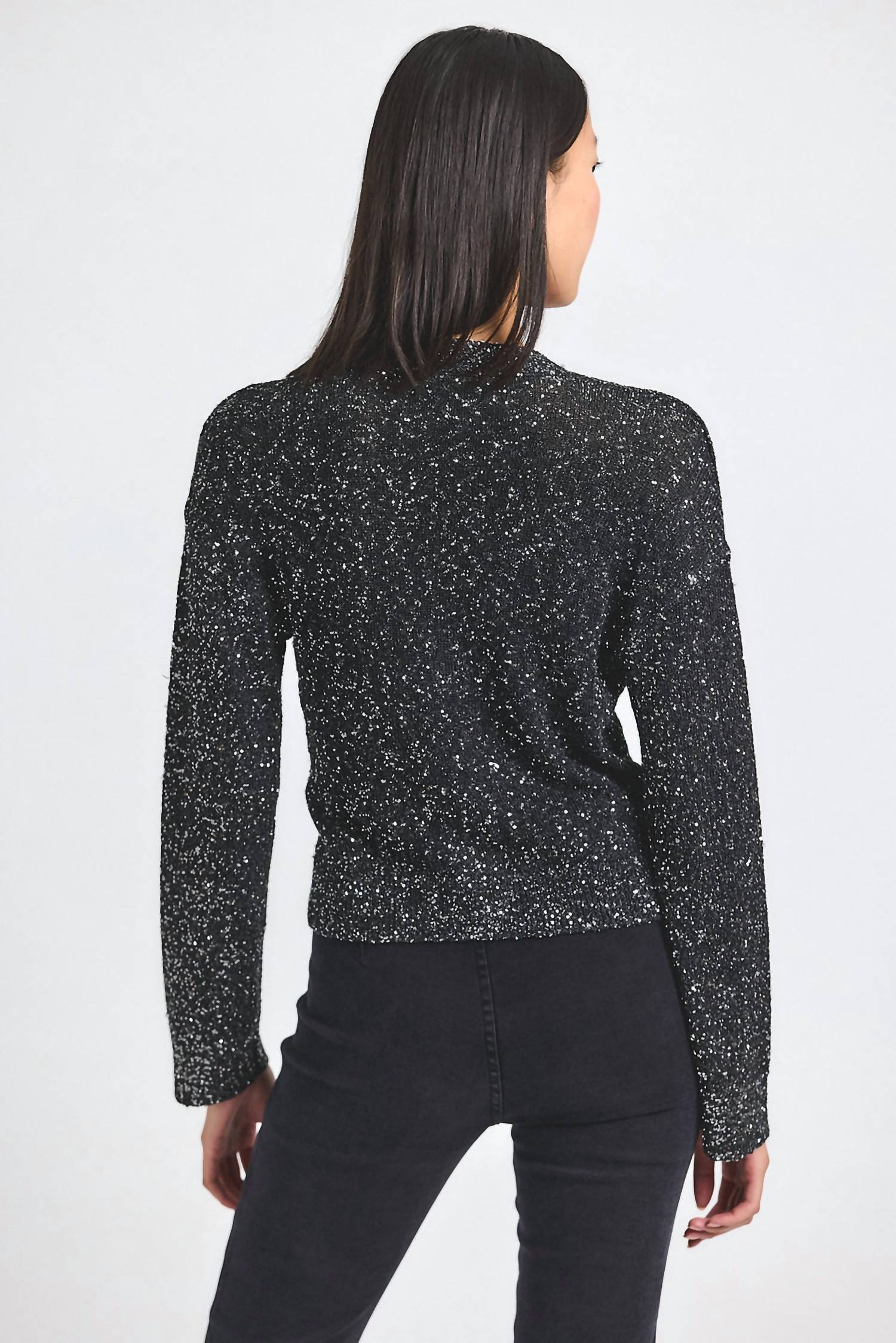 Derek Lam 10 Crosby - Kalena Sequin Plated Cardigan