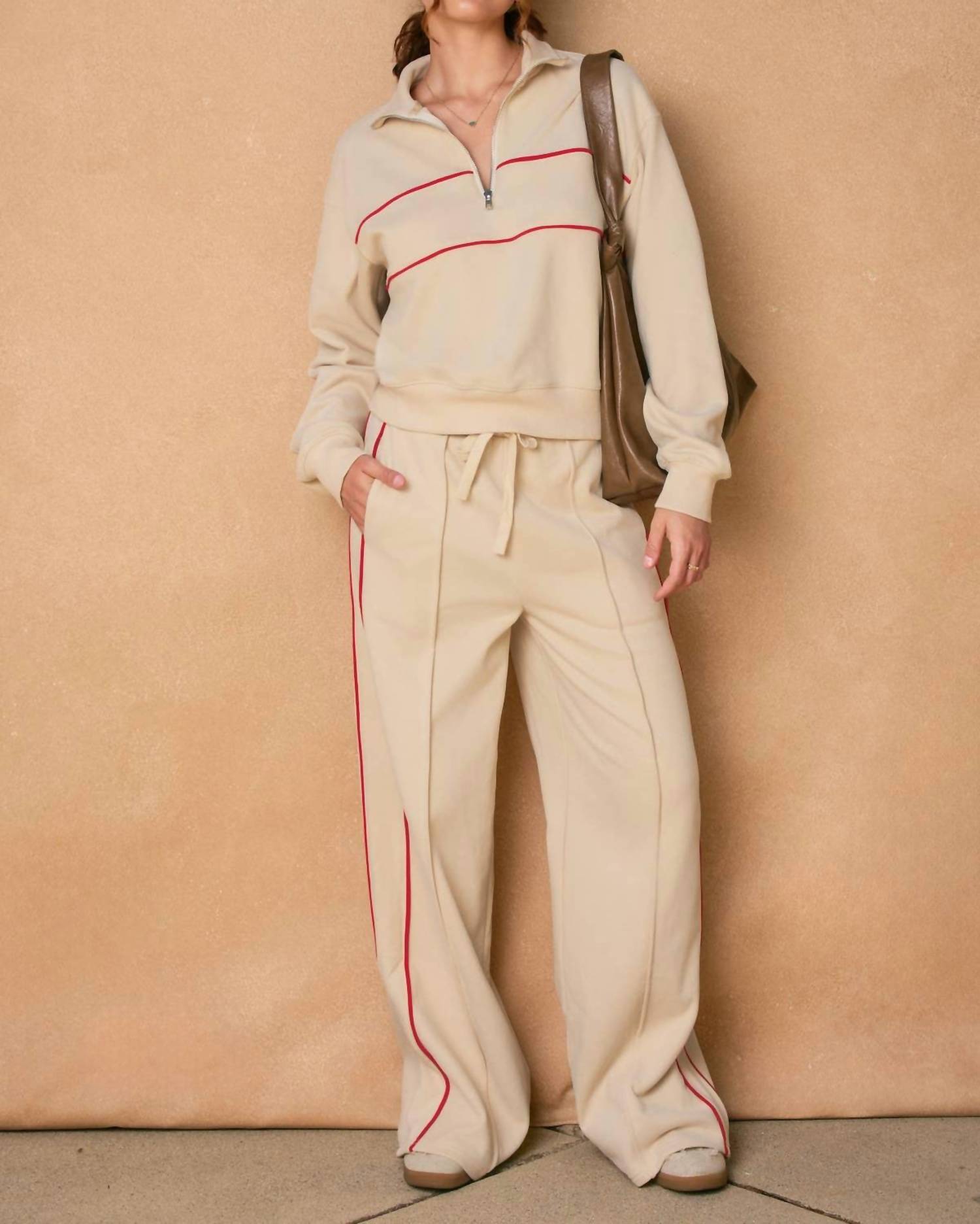 Dress Forum - Track Stripe Wide Leg Sweatpants
