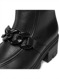 GABOR Women's Ankle Boots in black leather - women's shoe - view 6