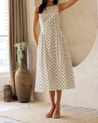 Storia - Polka Dot Fit & flare Midi Dress