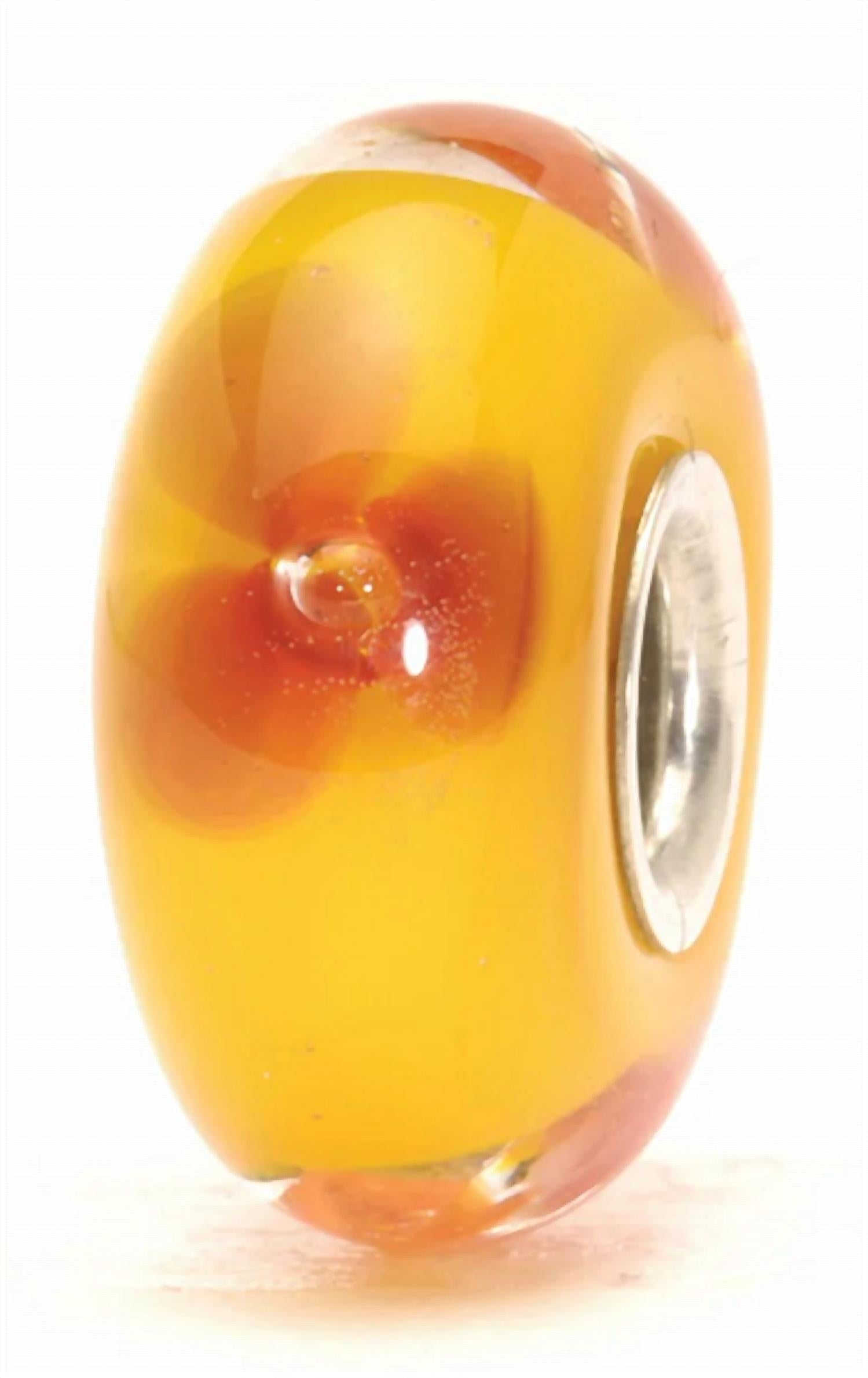Trollbeads Women's Flower Glass Bead Charms in orange - women's accessory