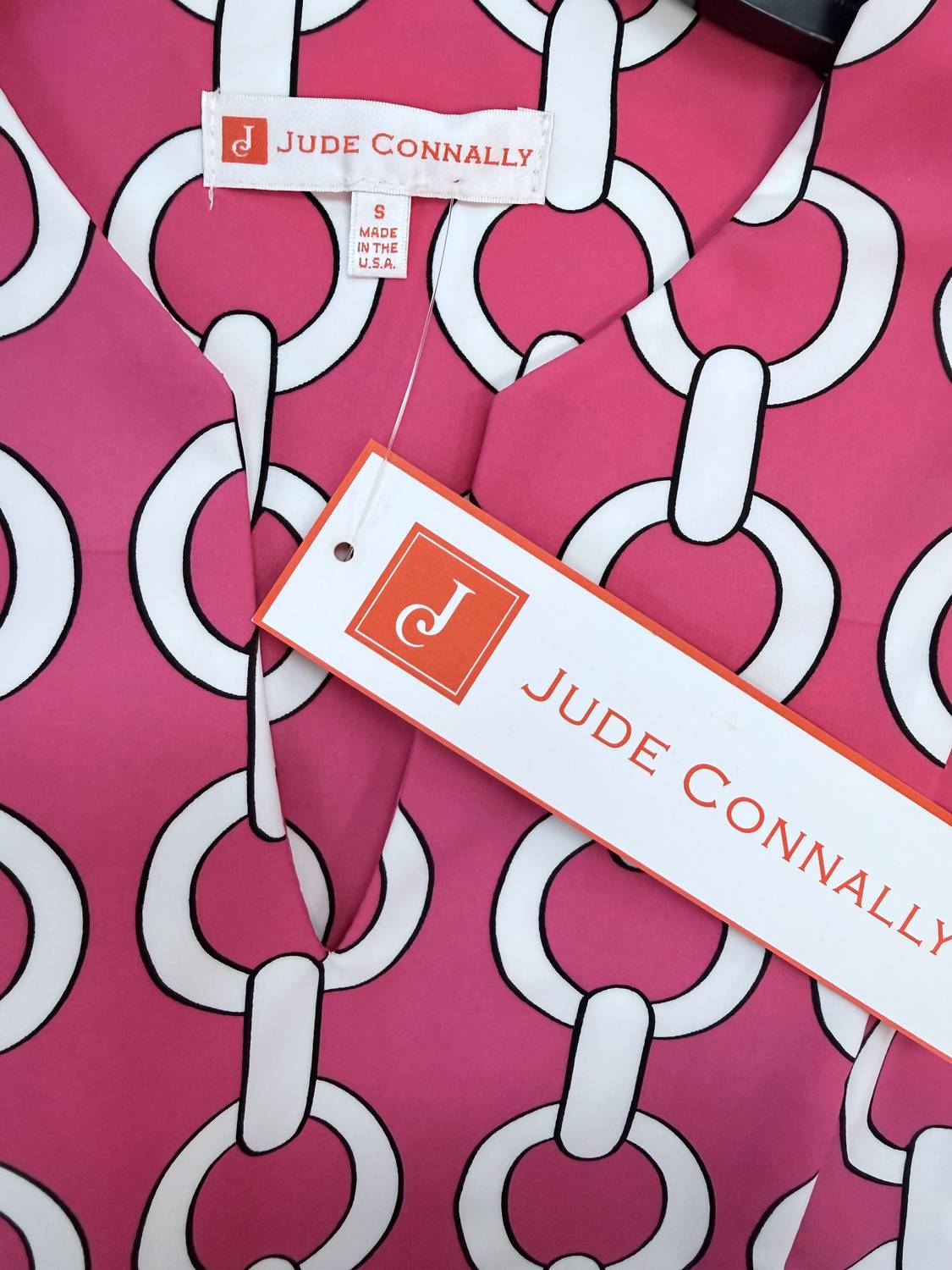 JUDE CONNALLY Kerry Grand Chains Dress in pink white - women's dress - detail view